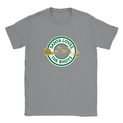 Santa Loves The Bhoys - Celtic Christmas T-Shirt – Black