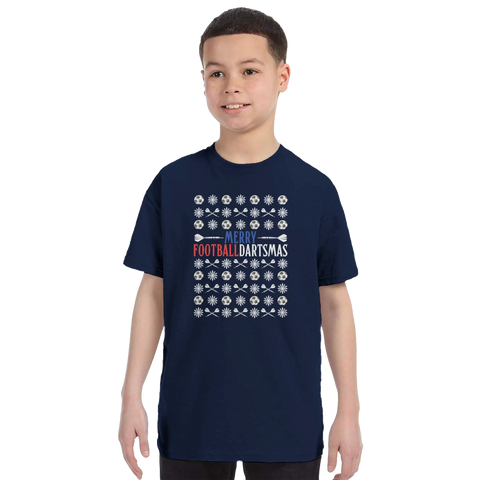 Kids - Merry Football Dartsmas Christmas T-Shirt