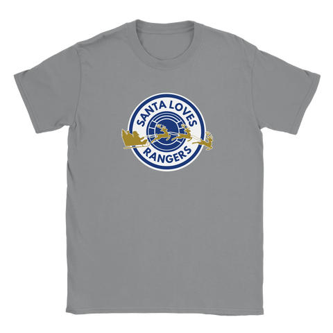 Santa Loves Rangers - Rangers Christmas T-Shirt