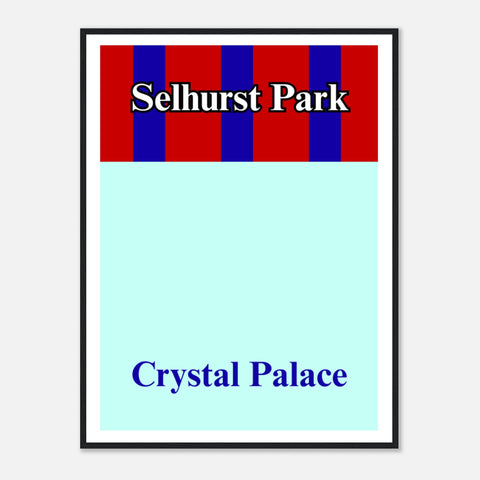 Crystal Palace Selhurst Park Monopoly Themed Print
